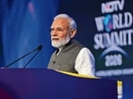 Prime Minister Narendra Modi speaks at the NDTV World Summit 2026, in New Delhi on Thursday. 