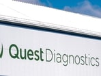 The Quest Diagnostics logo is seen amid a reported breach impacting patient records. 