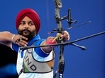 Harvinder Singh in action at the Para Asian Games. 