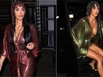 Kim Kardashian brought archival couture to her 46th birthday, wearing two dramatic Paco Rabanne dresses from the 1995 collection. (Instagram/@rabanne)