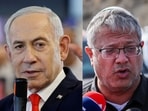Former Israel Defense Forces (IDF) chief of staff Gadi Eisenkot from Yashar (left) and Israel’s minister of national security Itamar Ben-Gvir of Otzma Yehudit (right) are among Netanyahu's rival contenders.(Reuters)