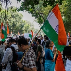 Anti-CEC protests LIVE: People carrying Indian flags in New Delhi, India, protest against the revision of electoral rolls that removed more than 130 million voters from the lists.