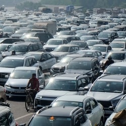 xxxxxxder as police set up barricades for security checking, in Gurugram, Saturday, Oct. 10, 2026. The heightened security measures were put in place following a protest call given by the Cockroach Janta Party (CJP) in Delhi demanding the resignation of Chief Election Commissioner (CEC) Gyanesh Kumar. (PTI Photo)(PTI10_10_2026_000283A)