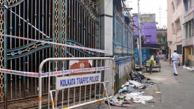 A surge in crowds amid heavy rain triggered the stampede at one of the most popular Durga Puja venues. (PTI) A surge in crowds amid heavy rain triggered the stampede at one of the most popular Durga Puja venues. (PTI)
