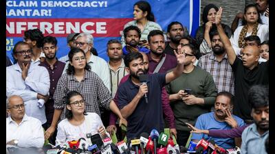 Dipke and his comrades began as a non-partisan, non-electoral entity. If they are now in the Opposition club — though the CJP and the Congress have not yet marched together — the question then is whether it is only a matter of time before they become a party. (PTI) Dipke and his comrades began as a non-partisan, non-electoral entity. If they are now in the Opposition club — though the CJP and the Congress have not yet marched together — the question then is whether it is only a matter of time before they become a party. (PTI)