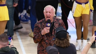 Ric Flair was taken to the hospital after a fall outside a restaurant in Tampa, Florida. (Getty Images via AFP) Ric Flair was taken to the hospital after a fall outside a restaurant in Tampa, Florida. (Getty Images via AFP)