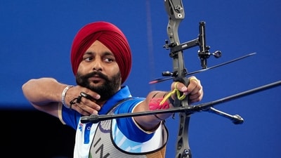 Harvinder Singh in action at the Para Asian Games. (AFP) Harvinder Singh in action at the Para Asian Games. (AFP)