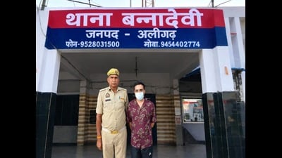 The arrested driver of the Audi in police custody (HT Photo) The arrested driver of the Audi in police custody (HT Photo)