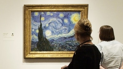 A new study suggested Van Gogh’s The Starry Night depicted a real dawn sky from July 1889 rather than his imagination. (AP Photo/David J. Phillip) A new study suggested Van Gogh’s The Starry Night depicted a real dawn sky from July 1889 rather than his imagination. (AP Photo/David J. Phillip)