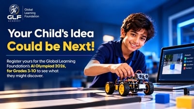 Your child’s idea could be next: Register yours for the Global Learning Foundation’s AI Olympiad 2026, for Grades 3-10 to see what they might discover. Parents and students: https://glfacademy.org/olympiads/ai-olympiad-2026/ Schools and educators: https://glfacademy.org/schoolsNote to the reader: This article has been produced on behalf of the brand by HT Brand Studio and does not have journalistic/editorial involvement of HT.com. Your child’s idea could be next: Register yours for the Global Learning Foundation’s AI Olympiad 2026, for Grades 3-10 to see what they might discover. Parents and students: https://glfacademy.org/olympiads/ai-olympiad-2026/ Schools and educators: https://glfacademy.org/schoolsNote to the reader: This article has been produced on behalf of the brand by HT Brand Studio and does not have journalistic/editorial involvement of HT.com.