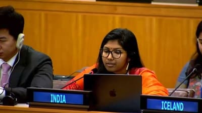 Indian diplomat Bhavika Mangalanandan at the UN. (X/@MattooShashank) Indian diplomat Bhavika Mangalanandan at the UN. (X/@MattooShashank)