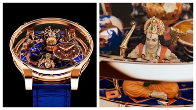 Jacob & Co has introduced the Shri Ramchandra Limited Edition, a watch inspired by the Ramayana and featuring miniature figures of Lord Ram and Lord Hanuman alongside the Ayodhya Ram Temple. Jacob & Co has introduced the Shri Ramchandra Limited Edition, a watch inspired by the Ramayana and featuring miniature figures of Lord Ram and Lord Hanuman alongside the Ayodhya Ram Temple.
