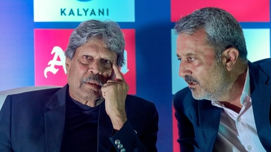 Professional Golf Tour of India (PGTI) President Kapil Dev, left, and CEO Amandeep Johl.