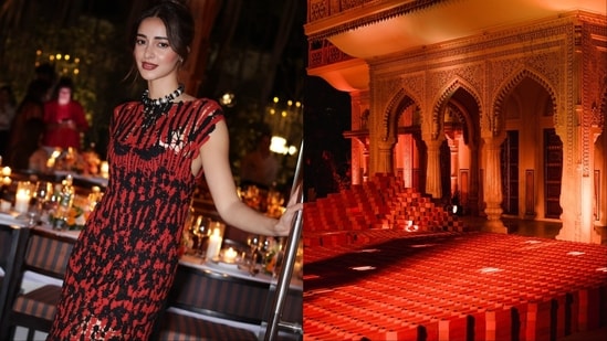 (L-R) Ananya Panday at Chanel's Diwali party, Bvlgari's Passing of Light installation in Jaipur