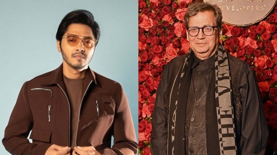 Shreyas Talpade (left) and Subhash Ghai (right)