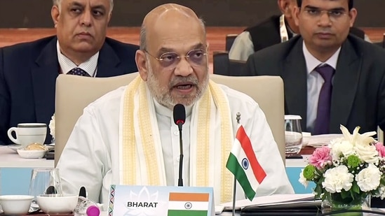 HM Amit Shah called for a whole-of-region approach to tackle drug smuggling and sought cooperation from the Bay of Bengal Initiative for Multi-Sectoral Technical and Economic Cooperation (BIMSTEC) member countries. (ANI Video Grab)