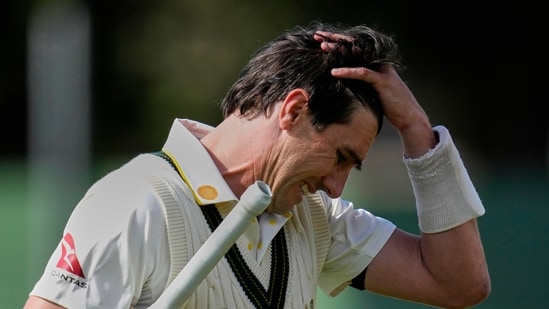 Pat Cummins is disappointed after a poor batting show.