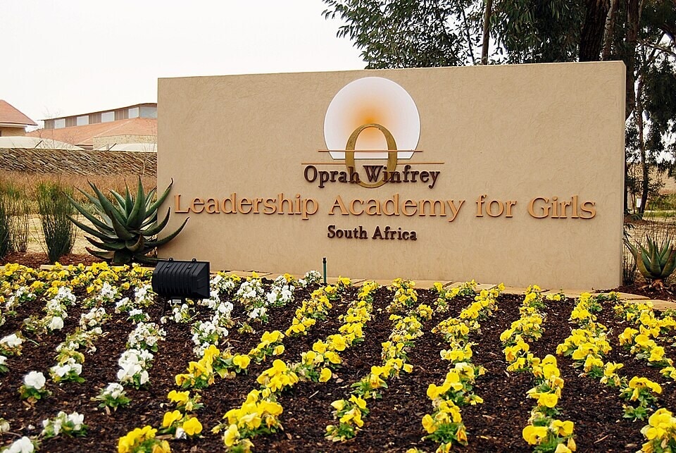 The Oprah Winfrey Leadership Academy for Girls has a 52-acre campus near Johannesburg, with 21 classrooms and six labs. (Wikimedia Commons)