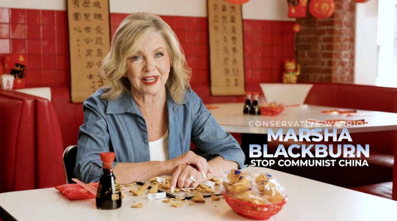 A recent ad from Marsha Blackburn. A recent ad from Marsha Blackburn.