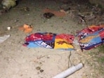 A view of the site following a blast at a firecracker manufacturing unit in Siwan, Bihar.