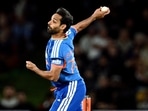 Bhuvneshwar Kumar in action Bhuvneshwar Kumar in action