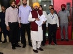 CM Bhagwant Mann on the second day of the Punjab assembly session in Chandigarh on Friday. (Ravi Kumar/HT)