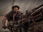 Prabhas in a still from the Fauzi teaser.