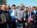 Jammu and Kashmir chief minister Omar Abdullah during the inauguration of the two-span truss girder bridge over Nallah Sukhnag at Beerwah, in Budgam on Friday. (ANI Photo) Jammu and Kashmir chief minister Omar Abdullah during the inauguration of the two-span truss girder bridge over Nallah Sukhnag at Beerwah, in Budgam on Friday. (ANI Photo)