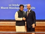 New Delhi, Oct 12 (ANI): Union Minister of Commerce and Industry Piyush Goyal and UK Secretary of State for Business, Innovation, Science and Trade, Jonathan Reynolds, co-chair the 16th meeting of the India-UK Joint Economic and Trade Committee (JETCO), in New Delhi on Monday. (@PiyushGoyal X/ANI Photo) (@PiyushGoyal X)