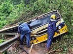 A government bus driver died after the landslide struck the Mettupalayam-Ooty road near Barliyar following heavy rainfall. 