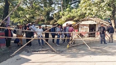 Arunachal Pradesh chief minister Pema Khandu condemned the violence and urged protesters to talk. (ANI Video Grab ) Arunachal Pradesh chief minister Pema Khandu condemned the violence and urged protesters to talk. (ANI Video Grab )