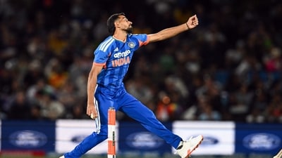 Prince Yadav, who replaced Mayank Yadav in the playing XI, gave a good account of himself in the 2nd T20I. He nailed the yorkers at the death and ended his spell, giving away 30 runs and picking up the wicket of Finn Allen. (ANI Pic Service) Prince Yadav, who replaced Mayank Yadav in the playing XI, gave a good account of himself in the 2nd T20I. He nailed the yorkers at the death and ended his spell, giving away 30 runs and picking up the wicket of Finn Allen. (ANI Pic Service)