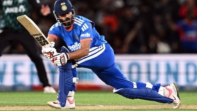 Naman Dhir began the fight back for India with a very effective cameo of 31 off 17 balls. (ANI Pic Service) Naman Dhir began the fight back for India with a very effective cameo of 31 off 17 balls. (ANI Pic Service)