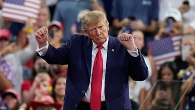 Trump campaigns for Republican candidates across the country, including in Texas, Kansas and Ohio, as the party plays defense in places it usually wins easily. (AP) Trump campaigns for Republican candidates across the country, including in Texas, Kansas and Ohio, as the party plays defense in places it usually wins easily. (AP)