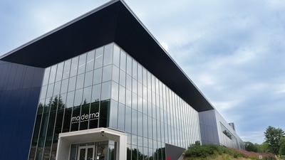 Moderna's new lab and manufacturing facility in Marlborough, Mass.