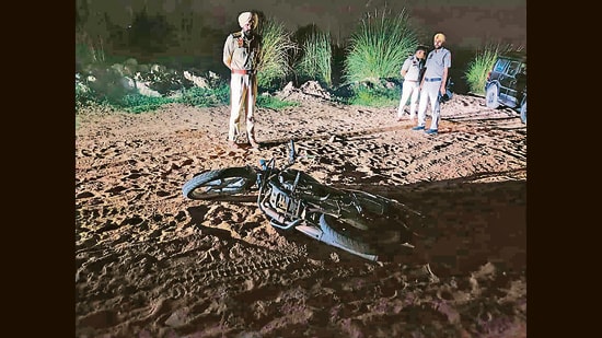 All three accused were nabbed after an exchange of nine rounds of fire, police said. (HT Photo)
