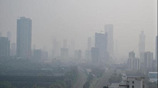 View of Under-construction buildings with the Mumbai skyline in central Mumbai, India. Oct 24, 2026. (HT photo)