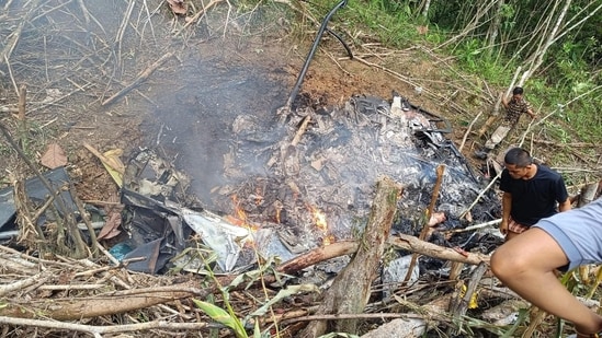 Visual from a crash that had earlier taken place in Philippines. (representational image)(X/@GMARTVNews)