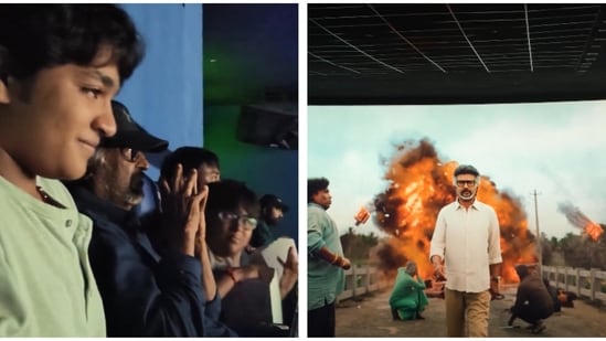 Rajinikanth was an audience member inside a theatre for his own film.