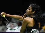 PV Sindhu in action.