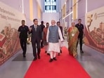 Prime Minister Narendra Modi during the inauguration of the RBI's data centre and Cybersecurity Training Institute in Bhubaneswar.(PTI)