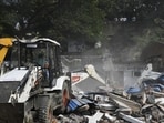 The civic body identified 211 chambers during a demarcation exercise and launched the drive following High Court orders. (Deepak Gupte/HT)