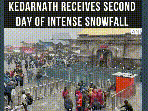 Kedarnath Dham Sees Second Snowfall In A Week As Devotees Continue Pilgrimage #shorts 
