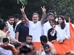 Congress leader Rahul Gandhi with India bloc leaders and Congress workers and supporters during ‘March for Democracy’ to the Supreme Court, to file a petition against Chief Election Commissioner Gyanesh Kumar on October 12, 2026. (Arvind Yadav/ Hindustan Times)