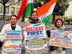 Indian diaspora in Germany conducted ‘Bharat First’ demostration in Munich.(ANI )