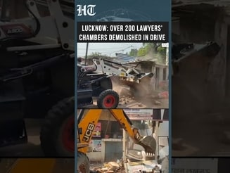 Lucknow Civic Body Demolishes 200+ Illegally Built Lawyers' Chambers After High Court Order