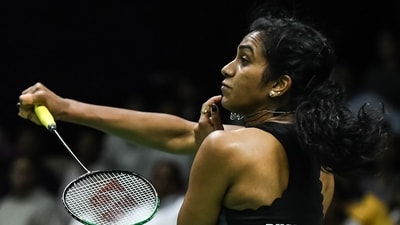 PV Sindhu in action. (Rahul Singh) PV Sindhu in action. (Rahul Singh)