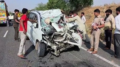 Police said that a manhunt was launched for the driver of the truck, who fled the scene with his vehicle. (ANI)