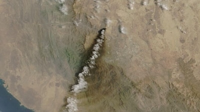 A satellite image shows smoke rising from the Saudi Aramco distribution centre, after what the Saudi-led coalition in Yemen said were attacks by Yemen's Iran-aligned Houthis, in Abha Bulk, Saudi Arabia, (via REUTERS)