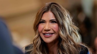 Former US Homeland Security Secretary Kristi Noem has been accused of posting an unauthorized State Department press release. (Getty Images via AFP)